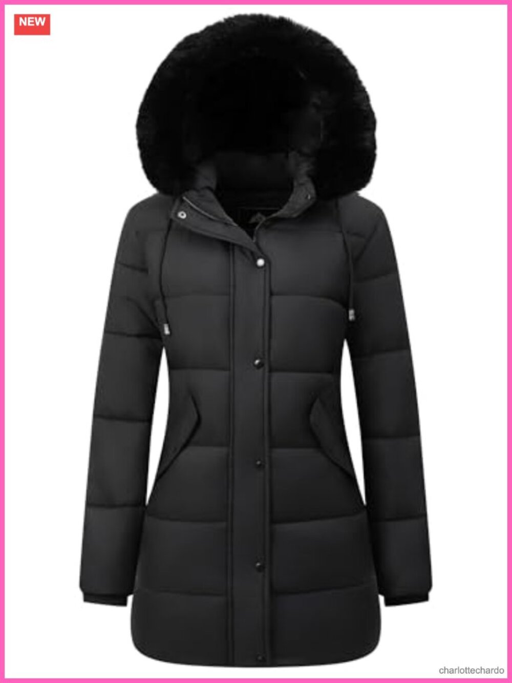 Waterproof Long Parka Winter Coat for Women Quilted Puffer Jacket